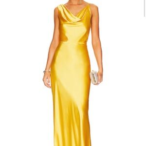 Veronica Beard One Shoulder Yellow Dress